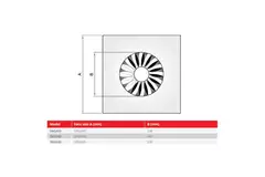 Difusor rotacional de aletas fijas 400mm cuadrado - SWS400 RAL9010