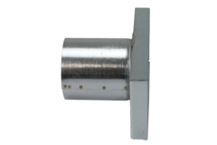 Tapa 220x80 mm con conexión de 80 mm de diámetro para conducto de humos