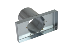 Tapa 220x80 mm con conexión de 80 mm de diámetro para conducto de humos
