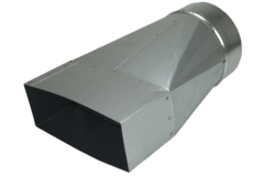 Adaptador de 220x80 mm a 160 mm de diámetro para conductos