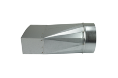 Adaptador de 220x80 mm a 160 mm de diámetro para conductos
