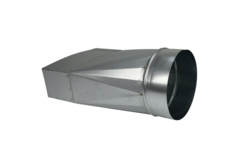 Adaptador de 220x80 mm a 160 mm de diámetro para conductos
