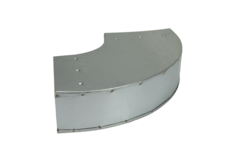 Curva 90 grados 220x80 mm horizontal para conductos