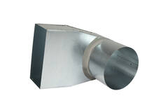 Ángulo de pizarra de 220x80 mm a 125 mm de diámetro para conductos