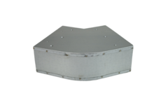 Codo para conducto de ventilación 45 grados 300x80 horizontal
