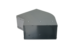 Codo para conducto de ventilación 45 grados 300x80 horizontal