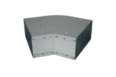 Codo para conducto de ventilación 45 grados 300x80 horizontal