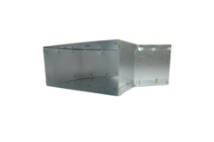 Codo para conducto de ventilación 45 grados 300x80 horizontal