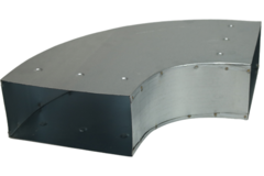 Codo para conducto de ventilación 90 grados 300x80 horizontal