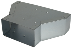 Reductor de 300 x 80 mm a 220 x 80 mm para conducto rectangular
