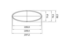 Wavin Ventiza canal 1,5 m PVC ovalado 235x80 mm S/S