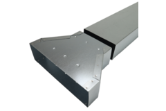 Reductor de 300 x 80 mm a 220 x 80 mm para conducto rectangular