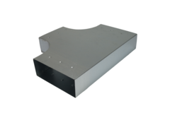 Pieza en T 90 grados 220x80 mm - 220x80 mm Pieza de entrada