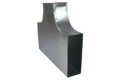 Pieza en T 90 grados 220x80 mm - 220x80 mm Pieza de entrada