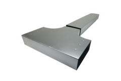 Pieza en T 90 grados 220x80 mm - 220x80 mm Pieza de entrada
