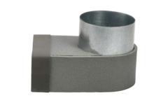 Codo termoducto 170mm x 80mm a diámetro 160 mm para canalización
