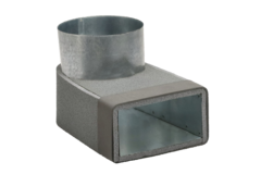 Codo termoducto 170mm x 80mm a diámetro 160 mm para canalización