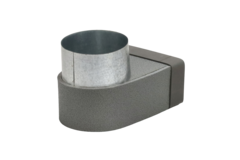 Codo termoducto 170mm x 80mm a diámetro 160 mm para canalización