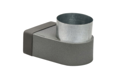 Codo termoducto 170mm x 80mm a diámetro 160 mm para canalización