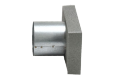 Cubierta de termoducto 170x80 con diámetro de conexión de 80 mm para conductos