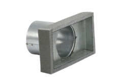 Cubierta de termoducto 170x80 con diámetro de conexión de 80 mm para conductos