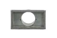 Cubierta de termoducto 170x80 con diámetro de conexión de 80 mm para conductos