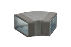 Termoducto curva 45 grados 170x80 horizontal para conductos
