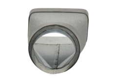 Reductor termoducto 220x80 mm a diámetro 125 mm