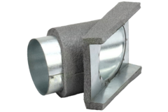 Ramal termoducto 45 grados 80 mm