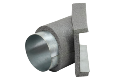 Ramal termoducto 45 grados 80 mm