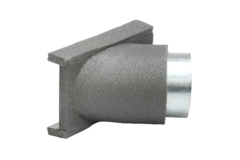 Ramal termoducto 45 grados 80 mm