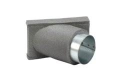 Ramal termoducto 45 grados 80 mm
