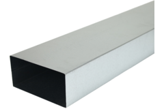 Canal fundido galvanizado 220x80 mm por longitud 1500 mm