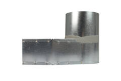 Ángulo de pizarra de 220x80 mm a 150 mm de diámetro para conductos