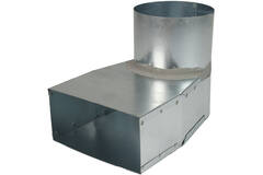 Tubo ángulo 220x80 mm a diámetro 160 mm mm para canalización