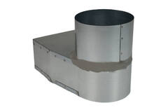Tubo ángulo 220x80 mm a diámetro 160 mm mm para canalización