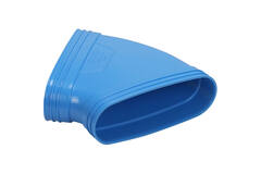 Wavin Ventiza Codo 45 grados PVC ovalado 235x80 mm horizontal M/M