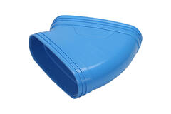 Wavin Ventiza Codo 45 grados PVC ovalado 235x80 mm horizontal M/M