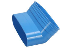 Wavin Ventiza Codo 45 grados PVC ovalado 235x80 mm vertical M/S
