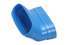 Wavin Ventiza Codo 45 grados PVC ovalado 195x80 mm vertical M/M