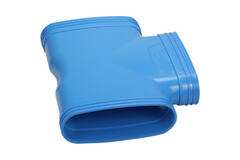 Wavin Ventiza Tubo en T 90 grados PVC ovalado 195x80 mm M/M/M