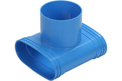 Wavin Ventiza Codo en T de PVC ovalado 195x90x70 mm por diámetro 125 mm M/M/M