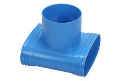 Wavin Ventiza Codo en T de PVC ovalado 195x90x70 mm por diámetro 125 mm M/M/M