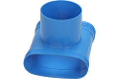 Wavin Ventiza Codo en T de PVC ovalado 195x90x70 mm por diámetro 125 mm M/M/M