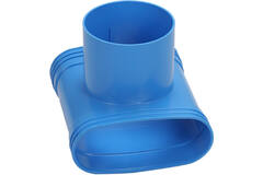 Wavin Ventiza Codo en T de PVC ovalado 195x90x70 mm por diámetro 125 mm M/M/M