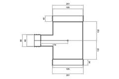 Wavin Ventiza Te de PVC ovalado 195x80 mm M/M/M