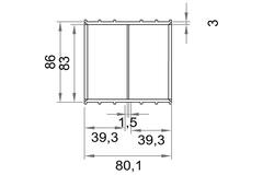 Wavin Ventiza Unión de pegamento PVC ovalada 195x80 mm M/M