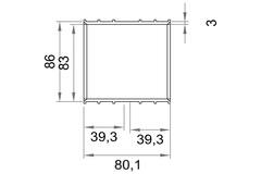 Wavin Ventiza Unión de pegamento PVC ovalada 195x80 mm M/M