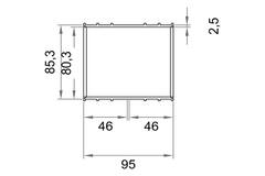 Wavin Ventiza Conector deslizante de PVC ovalado 235x80 mm M/M