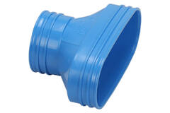 Wavin Ventiza Transición PVC ovalada 195x80 mm a 80 mm M/M
